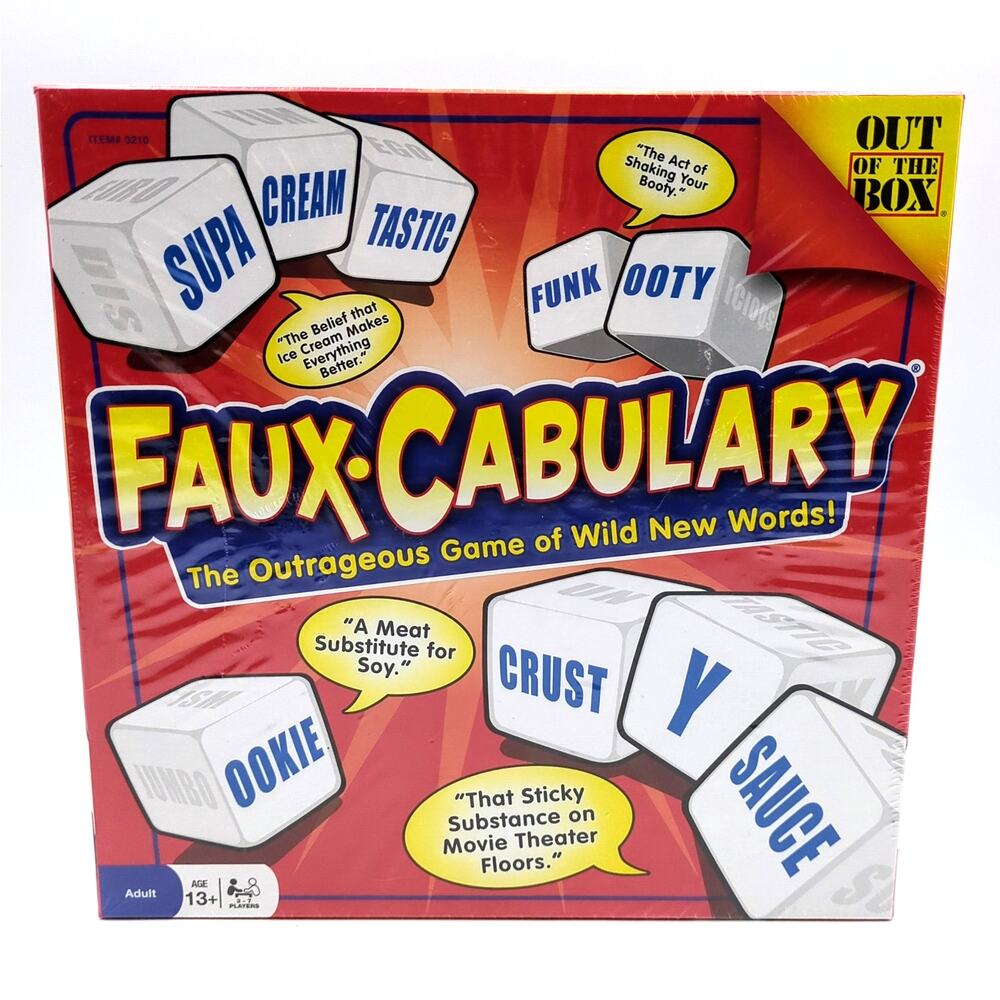 Faux-Cabulary Outrageous Game of Wild New Words Vocabulary New Sealed 13+ 2002